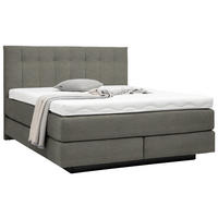 BOXSPRINGBETT 160/200 cm  in Braun  - Schwarz/Braun, Design, Holzwerkstoff/Kunststoff (160/200cm) - Beldomo - Sleep