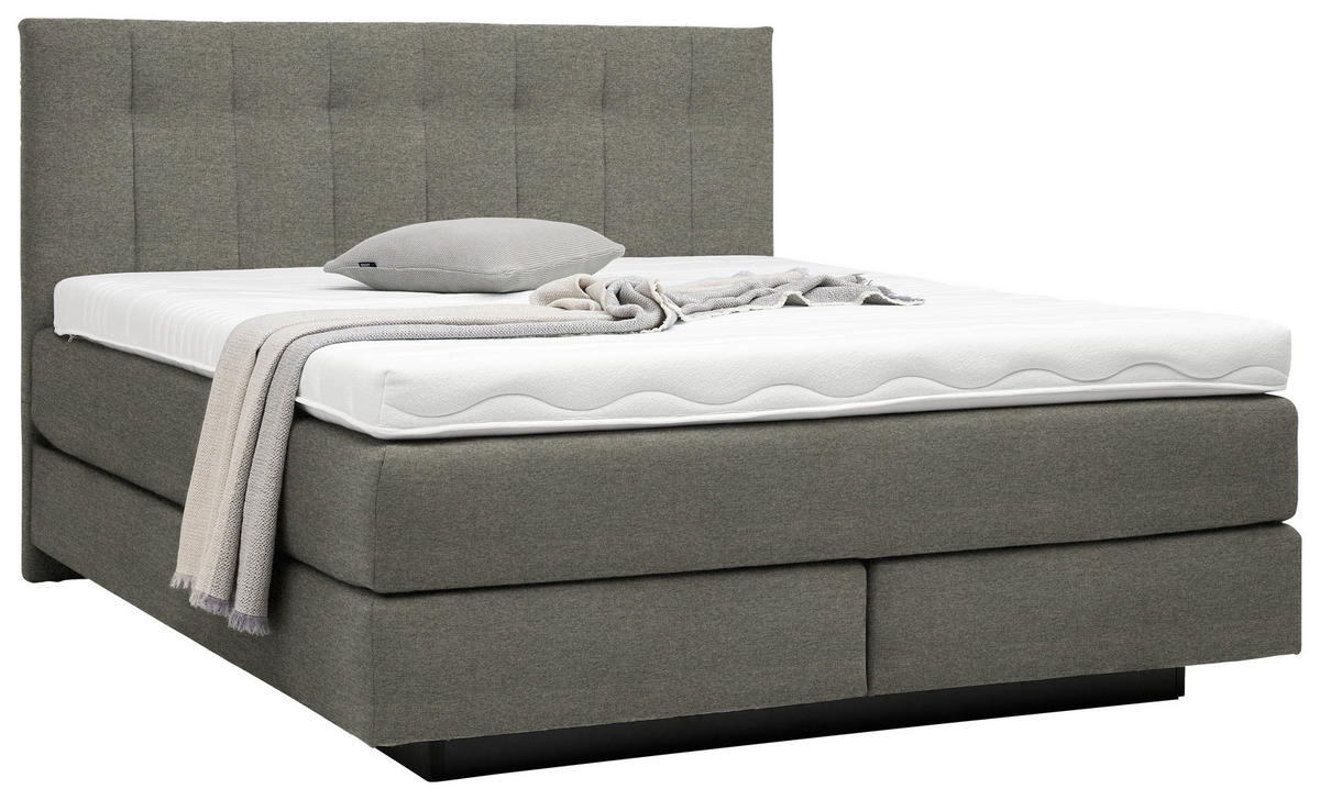 BOXSPRINGBETT 160/200 cm  in Braun  - Schwarz/Braun, Design, Holzwerkstoff/Kunststoff (160/200cm) - Beldomo - Sleep