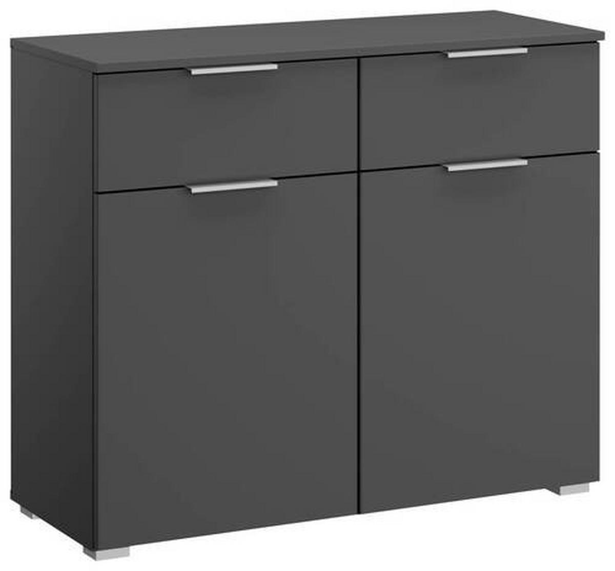 KOMÓD 93/81/42 cm  - alumínium színű/szürke, Modern, faalapú anyag (93/81/42cm) - Rauch Möbel
