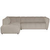 ECKSOFA LIVOLI in Chenille Creme  218/260 cm  - Creme/Schwarz, Design, Textil (218/260cm) - MID.YOU