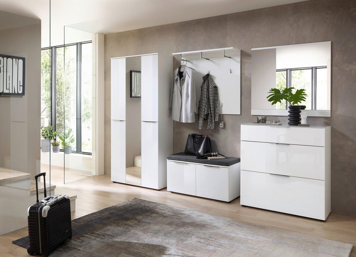 GARDEROBNI PANEL - bela, Moderno, leseni material (80/138/28cm) - Voleo