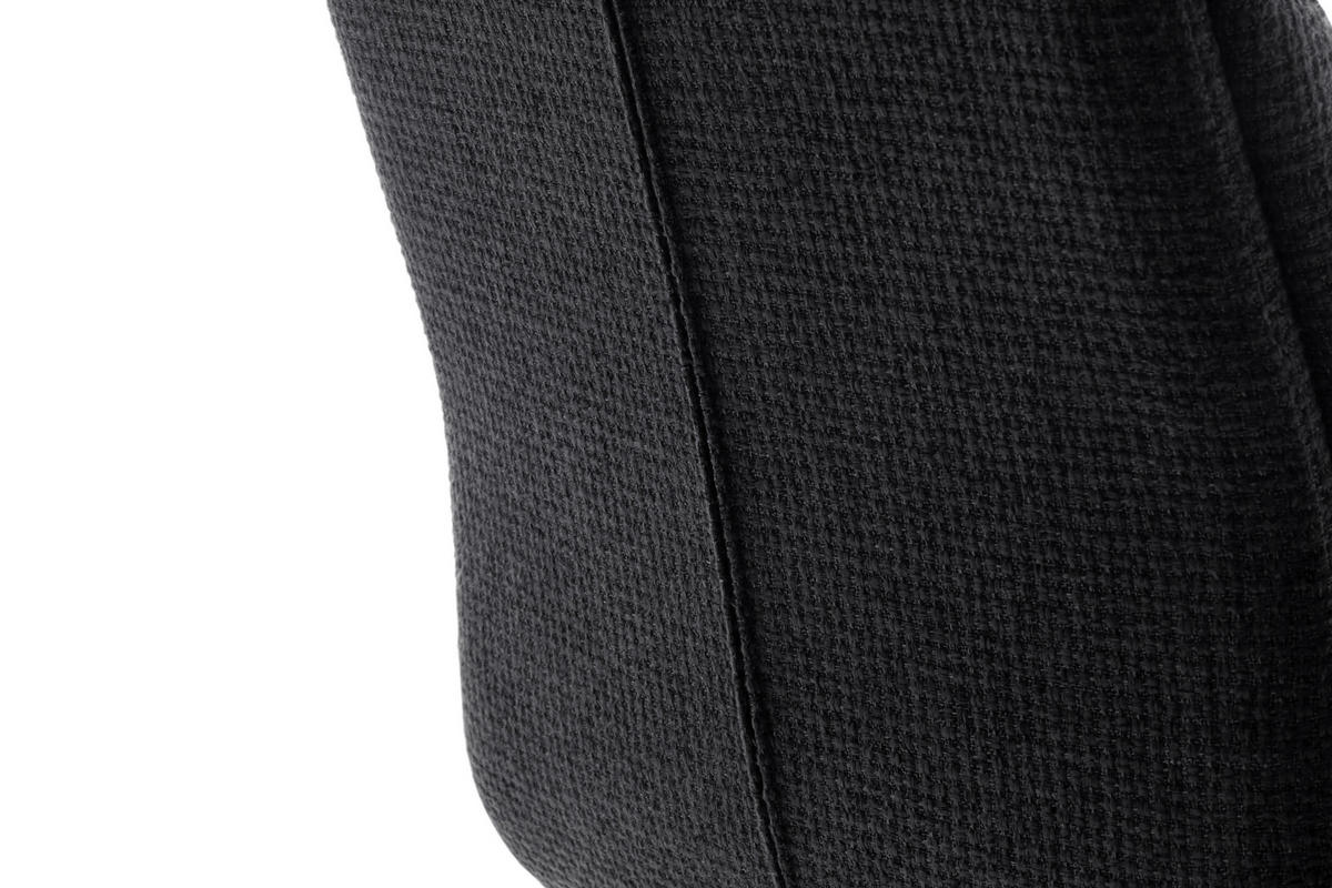BARHOCKER in Metall, Textil Anthrazit, Edelstahlfarben  - Edelstahlfarben/Anthrazit, Design, Textil/Metall (43/84/52cm) - Dieter Knoll
