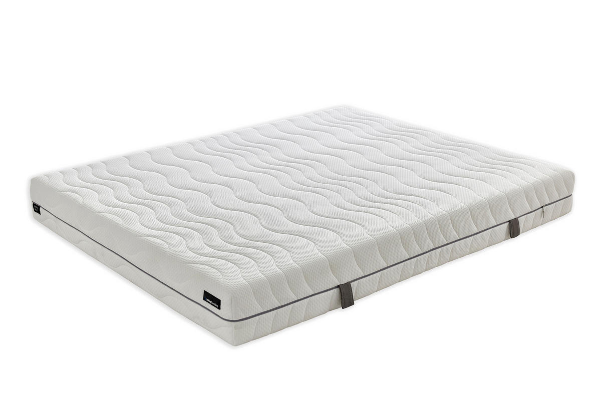 TASCHENFEDERKERNMATRATZE ROYAL DUO 7, 180/200 cm, Höhe ca.: 22 cm, H2 + H3 = mittel + fest, 7-Zonen - Weiß, Basics, Textil (180/200cm) - Yatas