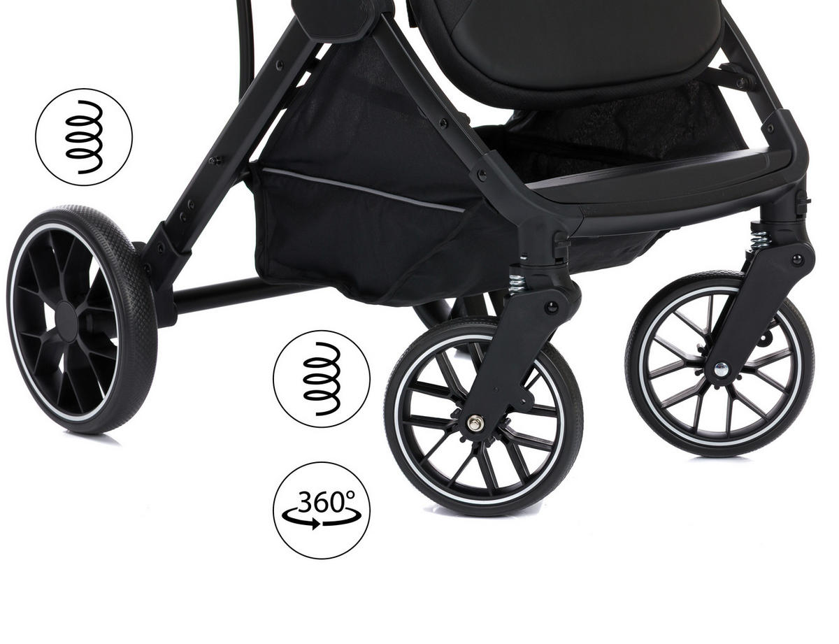KIŠOBRAN KOLICA   - crna, Basics, tekstil/metal (73/55/107cm) - Fillikid