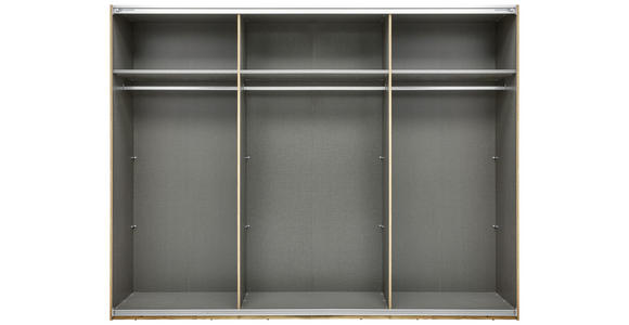 Schiebetürenschrank 270cm Alicante, Alpinlook/Betonoxid - Fichtefarben/Grau, MODERN, Holzwerkstoff (270/210/60cm) - Luca Bessoni