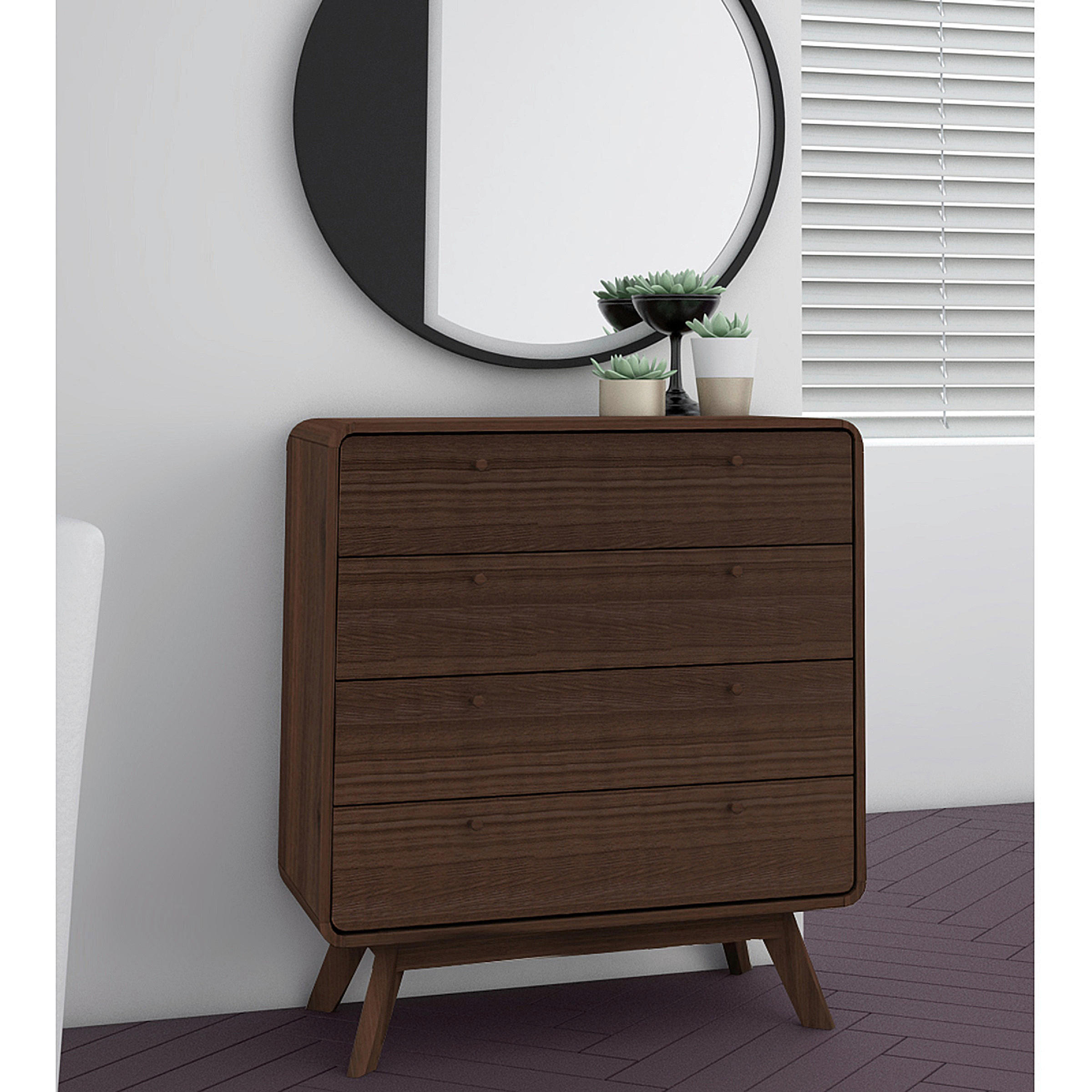 KOMMODE Cassie  in 80/88/39 cm  - Walnussfarben/Braun, Design, Holzwerkstoff (80/88/39cm) - MID.YOU