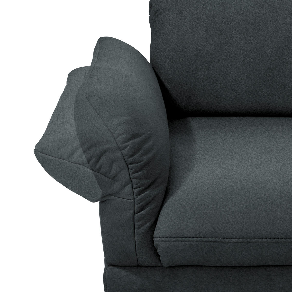 ECKSOFA in Echtleder Dunkelgrün  - Dunkelgrün/Anthrazit, Design, Leder/Metall (308/173cm) - Joop!