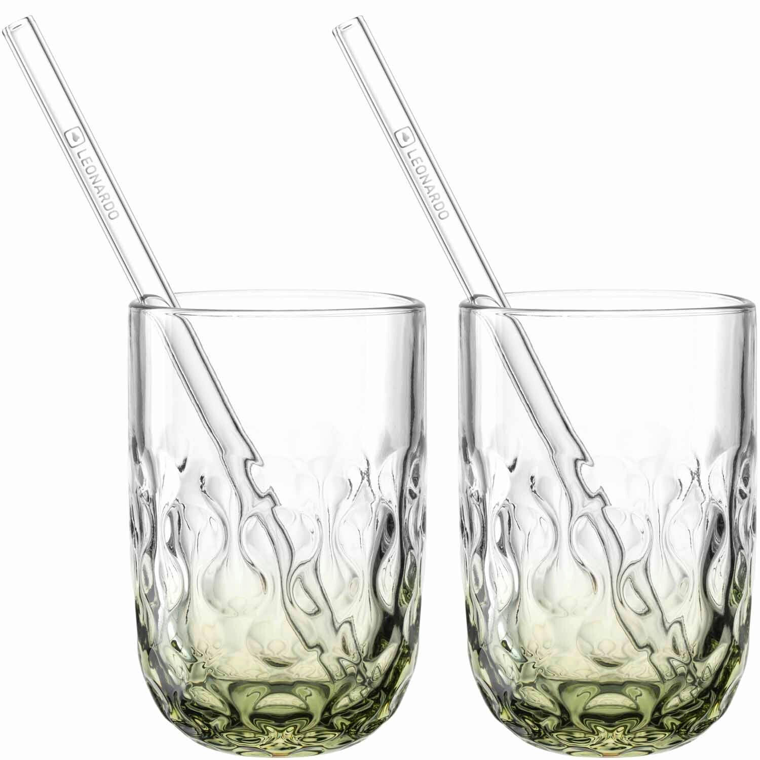 TEEGLÄSERSET GOCCE  4-teilig  - Grün, Basics, Glas (7,9/11,9/7,9cm) - Leonardo