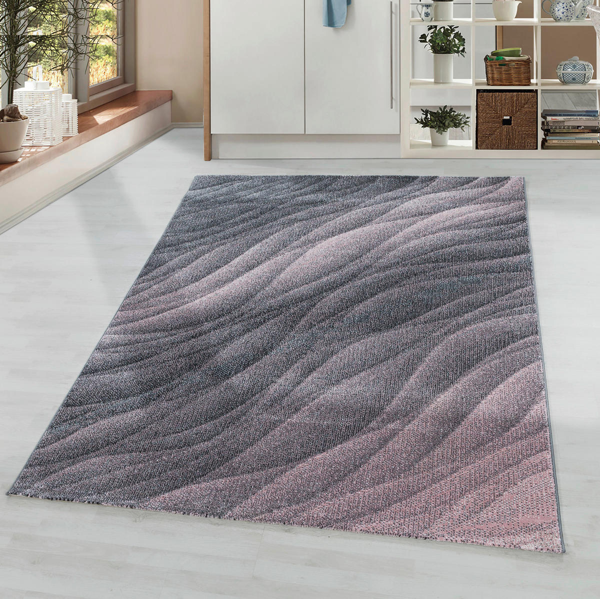 VÄVD MATTA 80/150 cm Ottawa 4206 pink  - pink, Design, textil (80/150cm)