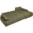 ECKSOFA  in Webstoff Olivgrün  - Schwarz/Olivgrün, KONVENTIONELL, Kunststoff/Textil (282/162cm) - Carryhome