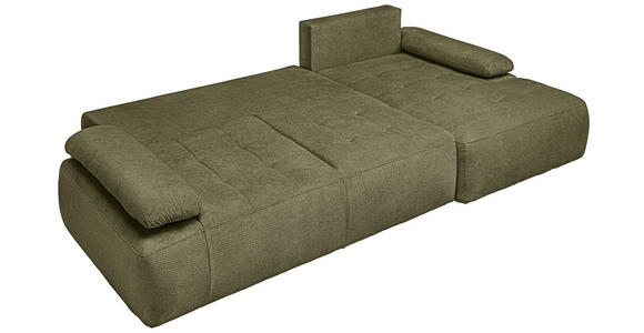 ECKSOFA  in Webstoff Olivgrün  - Schwarz/Olivgrün, KONVENTIONELL, Kunststoff/Textil (282/162cm) - Carryhome