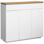 SCHUHSCHRANK 136/115/41,5 cm  - Eichefarben/Weiß, KONVENTIONELL, Holz/Holzwerkstoff (136/115/41,5cm) - Novel