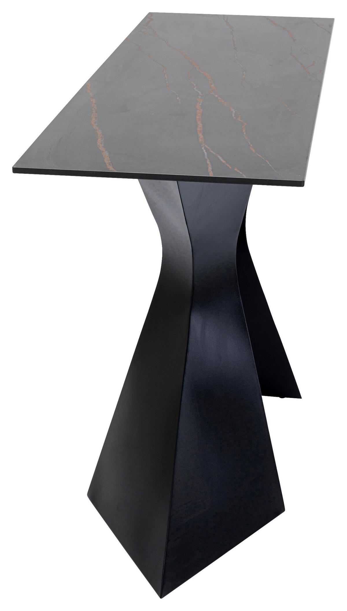 KONSOLENTISCH Schwarz  - Schwarz, Basics, Keramik/Metall (140/45/81cm) - Kare-Design