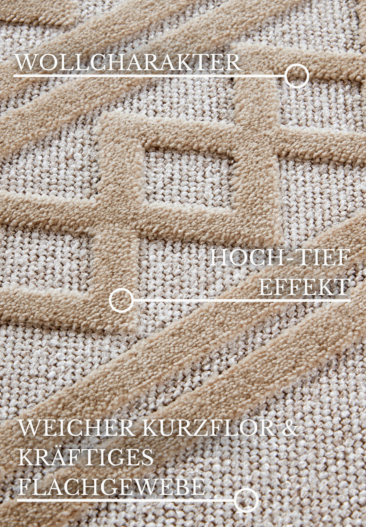 FLACHWEBETEPPICH 200/290 cm Kollektion 1879 Creme  - Creme, Design, Textil (200/290cm) - Villeroy & Boch