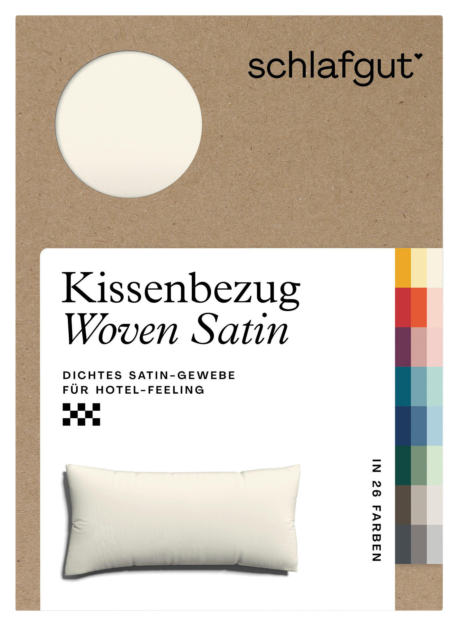 KOPFKISSENBEZUG WOVEN SATIN 40/80 cm  - Hellgelb, Basics, Textil (40/80cm) - Schlafgut