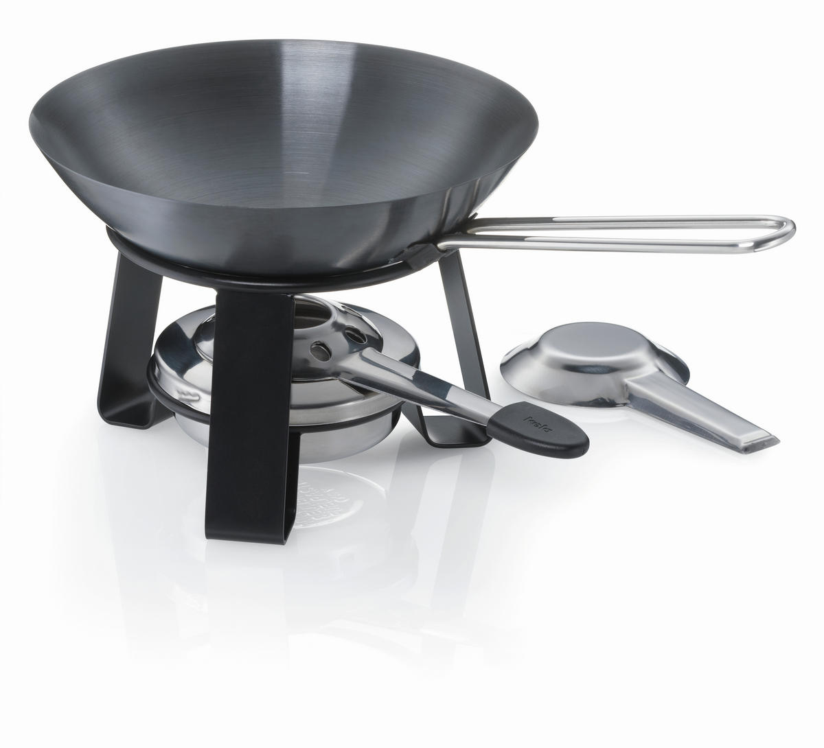 PARTY WOKSET Joy  - Schwarz, KONVENTIONELL, Metall (18/15cm) - Kela