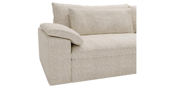 ECKSOFA  in Webstoff Beige  306/198 cm  - Beige/Schwarz, MODERN, Kunststoff/Textil (306/198cm) - Carryhome