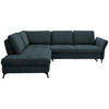 ECKSOFA in Flachgewebe Blau  - Blau/Schwarz, Natur, Textil/Metall (233/288cm) - Valnatura