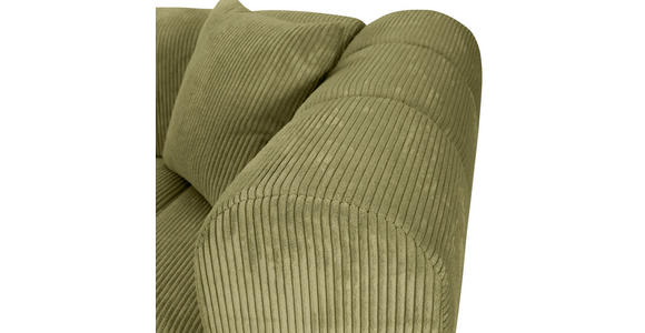 ECKSOFA Hellgrün Cord Zierkissen, Rücken echt  - Schwarz/Hellgrün, KONVENTIONELL, Kunststoff/Textil (162/250cm) - Carryhome