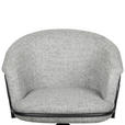 ARMLEHNSTUHL  in Eisen Bouclé  - Schwarz/Grau, Design, Textil/Metall (65/80.5/65cm) - Belluti