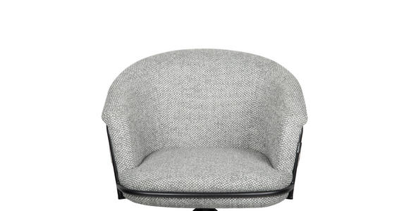 ARMLEHNSTUHL  in Eisen Bouclé  - Schwarz/Grau, Design, Textil/Metall (65/80.5/65cm) - Belluti