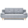 SCHLAFSOFA Flachgewebe Grau  - Beige/Naturfarben, Design, Holz/Textil (200/71/95cm) - Novel