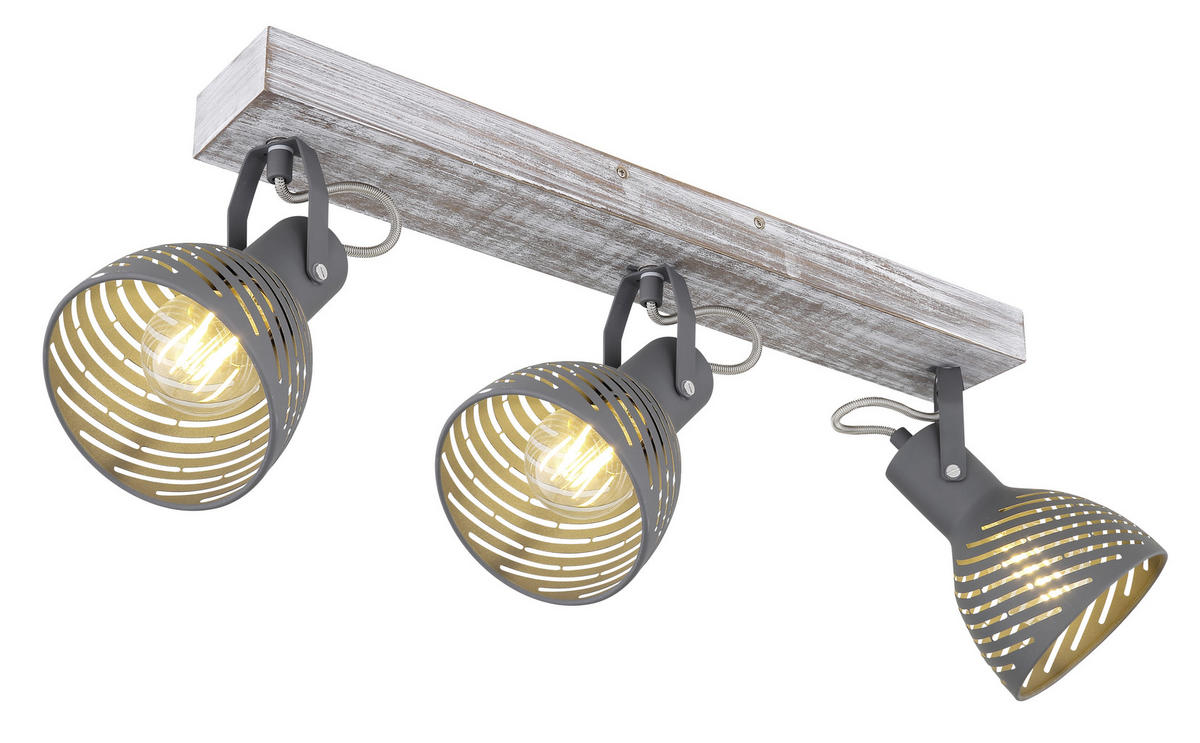 STRAHLER 54/12,5/25 cm   - Blau/Naturfarben, Basics, Holz/Metall (54/12,5/25cm) - Globo