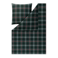 BETTWÄSCHE 2-teilig Impulse Flanell 135/200 cm  - Dunkelgrün, Design, Textil (135/200cm) - Estella