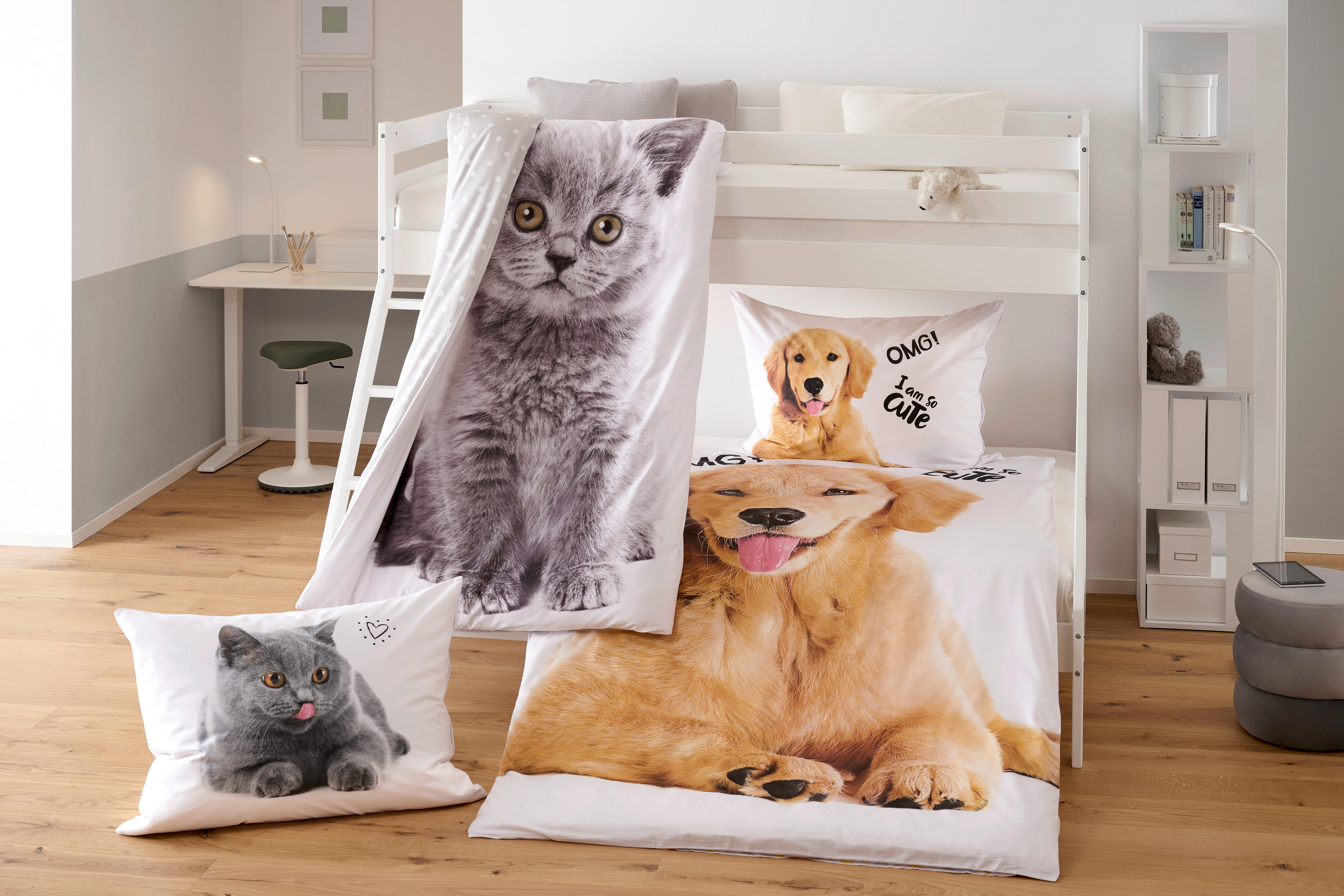 DJEČJA POSTELJINA 140/200 cm  CAT  - višebojno, Konvencionalno, tekstil (140/200cm)