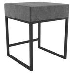 NACHTKÄSTCHEN 45/55/45 cm  in Grau, Schwarz  - Schwarz/Grau, Design, Textil/Metall (45/55/45cm) - Esposa