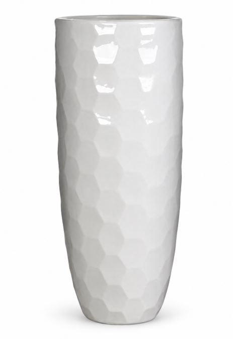 LONČEK ZA CVETLICE - bela, Basics, keramika (26/45cm)