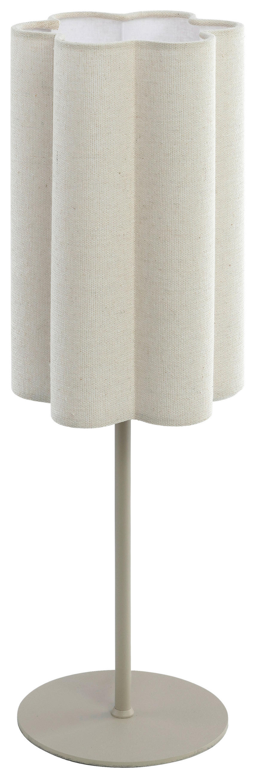 TISCHLEUCHTE - Beige, Trend, Kunststoff/Textil (15/50cm) - Novel