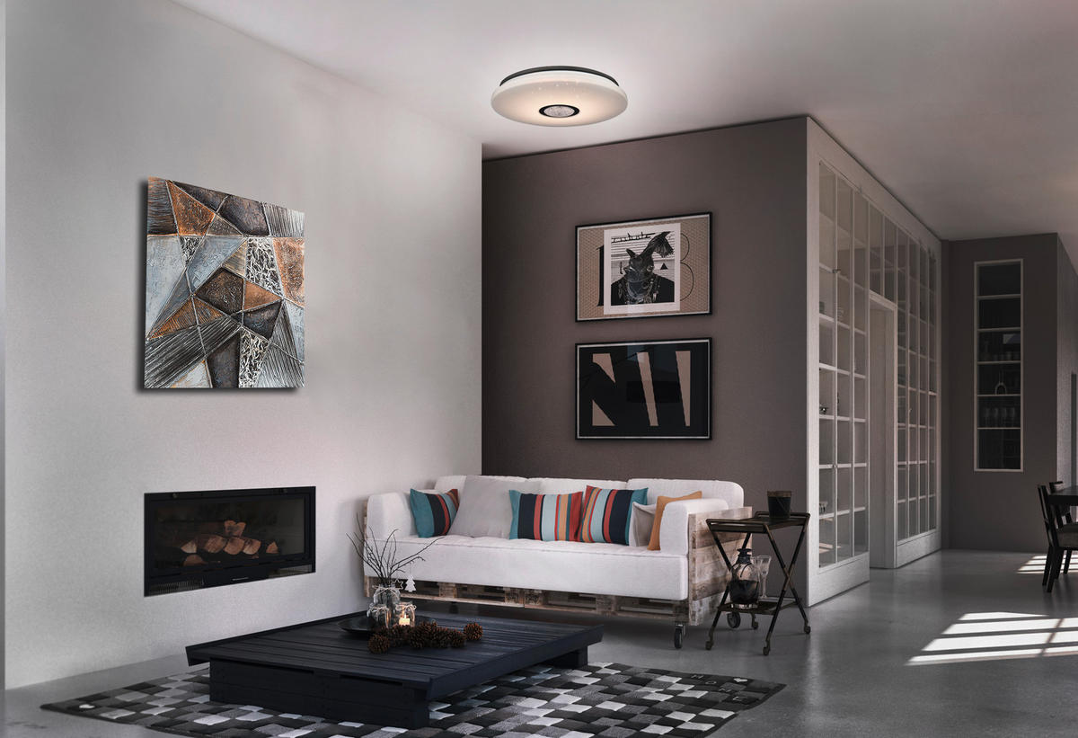 LED-DECKENLEUCHTE 30 cm  - Weiß, Basics, Kunststoff (30cm) - Globo