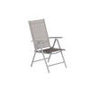 GARTENKLAPPSESSEL-SET Aluminium Braun, Silberfarben  - Silberfarben/Braun, ROMANTIK / LANDHAUS, Textil/Metall (57/108/65cm) - Ambia Garden