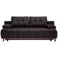 SCHLAFSOFA  mit Stoffauswahl, Rücken echt Webstoff Graphitfarben  - Schwarz/Graphitfarben, Design, Holz/Textil (206/77-87/102cm) - Novel