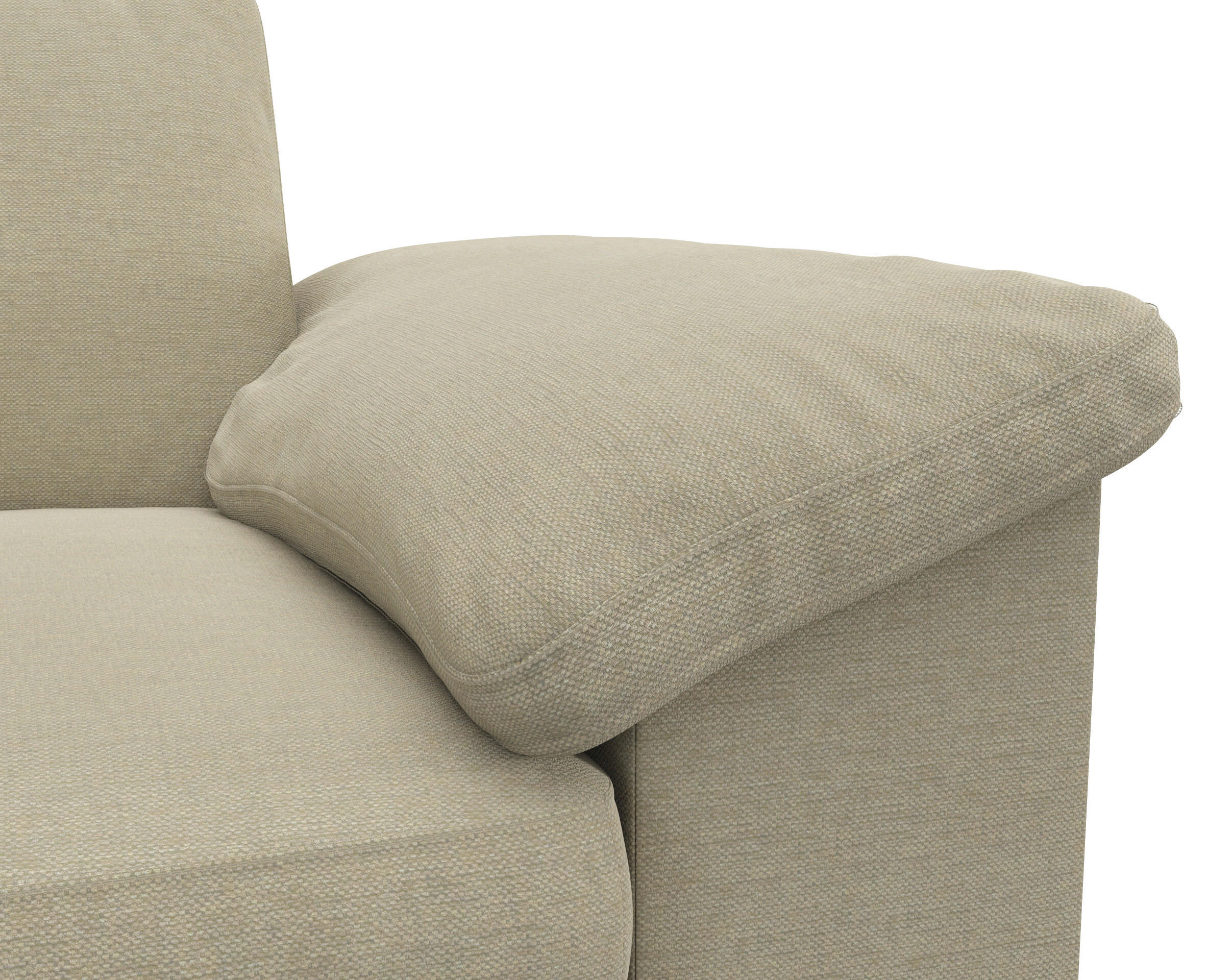 ECKSOFA Beige Chenille, Webstoff, Flachgewebe  - Beige/Schwarz, Design, Textil/Metall (247/225cm) - Livetastic