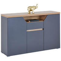 KOMODA, antracit, hrast artisan  - črna/bela, Moderno, umetna masa/leseni material (136,4/91,6/40cm) - MID.YOU