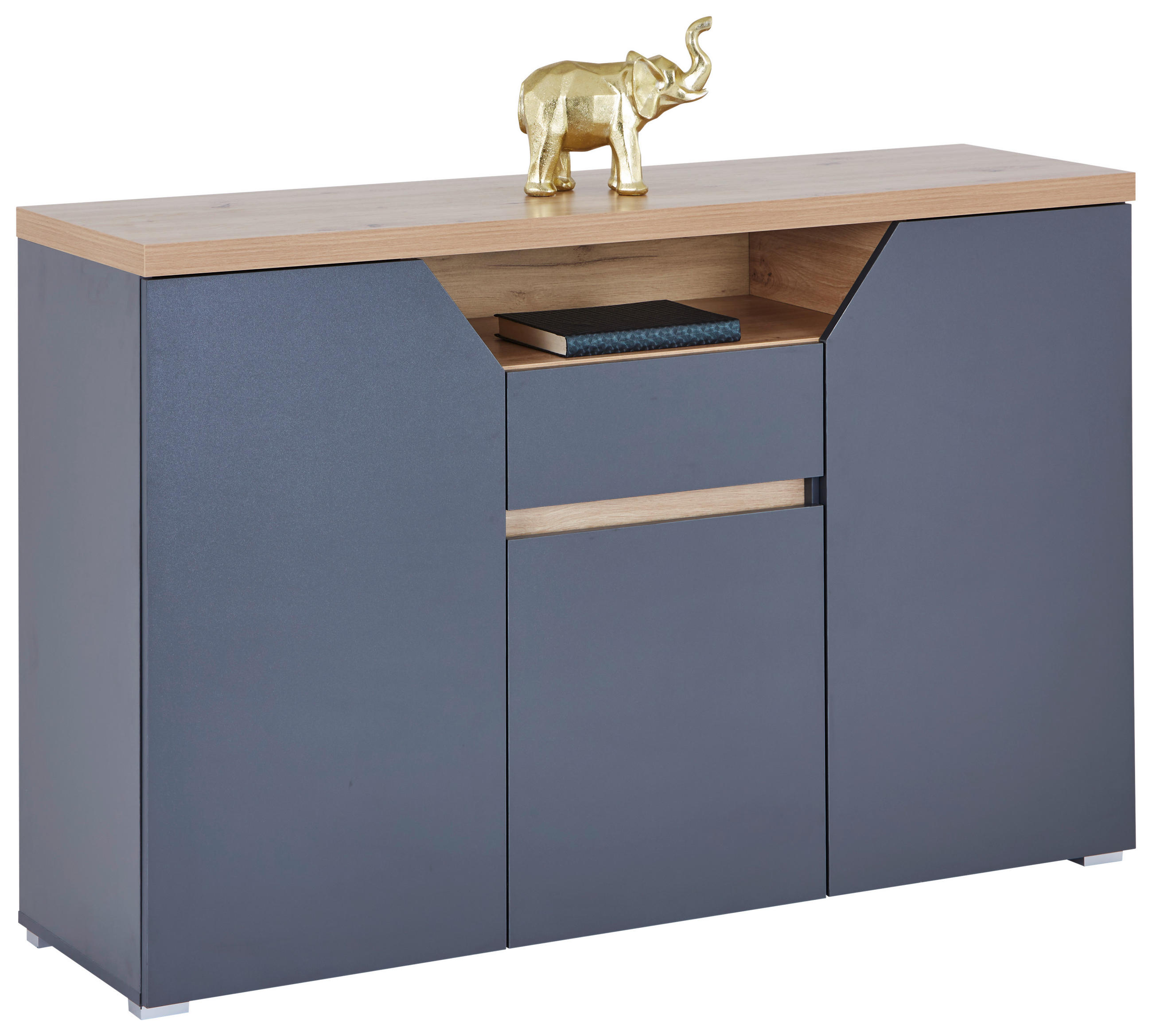 Kommode B: 136,4 cm Anthrazit