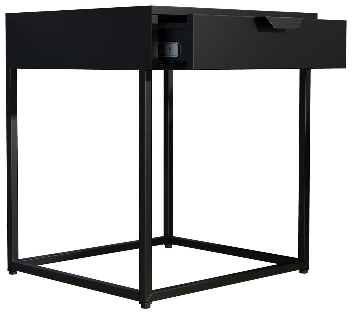 NACHTTISCH 43/50/41 cm  Schwarz  - Schwarz, Modern, Holzwerkstoff/Kunststoff (43/50/41cm) - MID.YOU