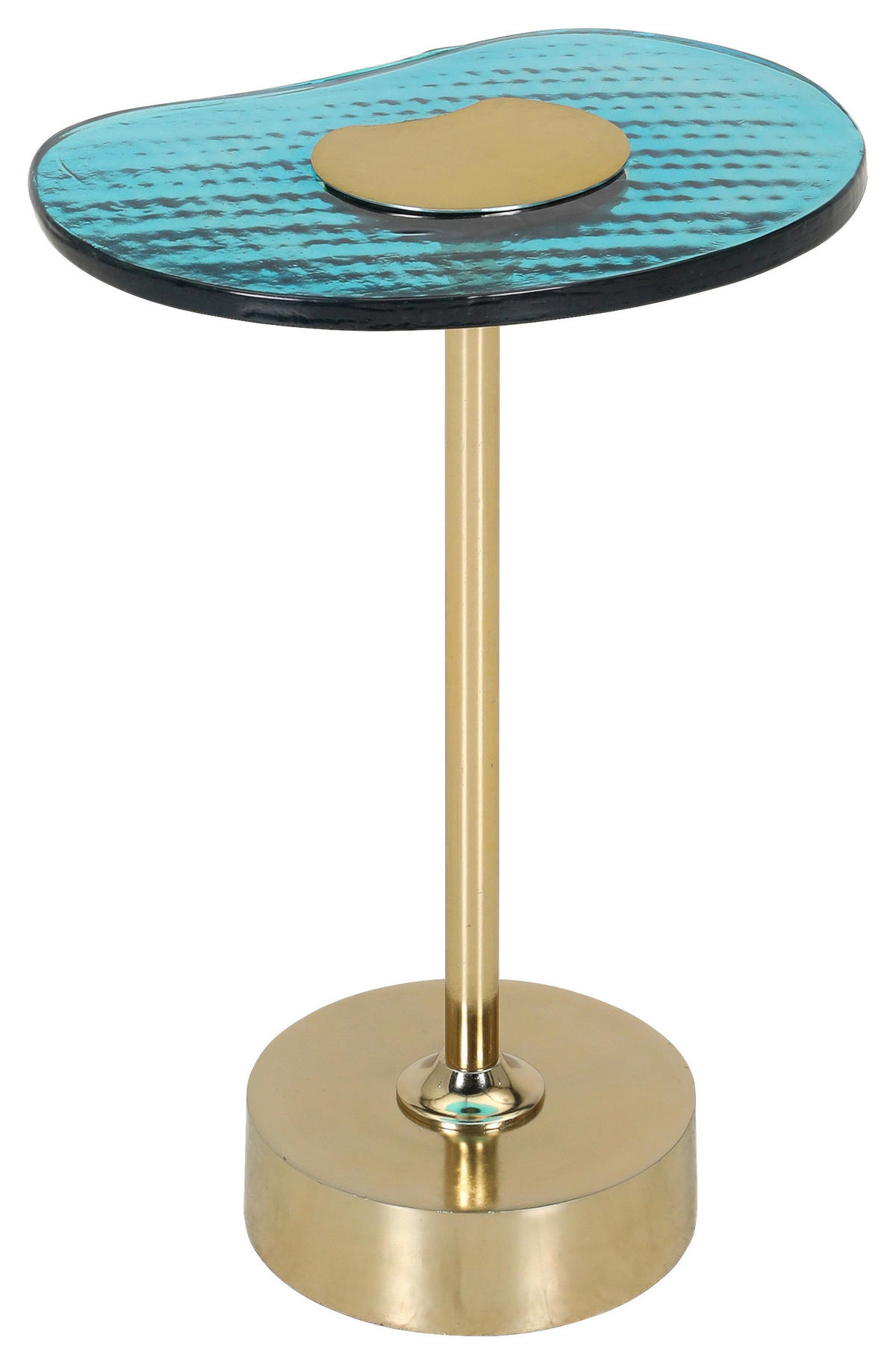 BEISTELLTISCH 30/30/60 cm Türkis, Goldfarben organisch  - Türkis/Goldfarben, Design, Glas/Metall (30/30/60cm) - Landscape