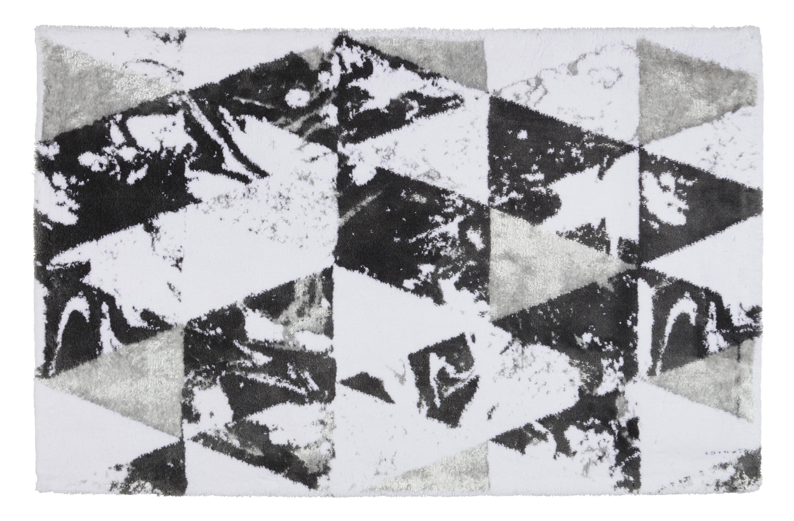 Badematte 70/120 cm Anthrazit, Silberfarben