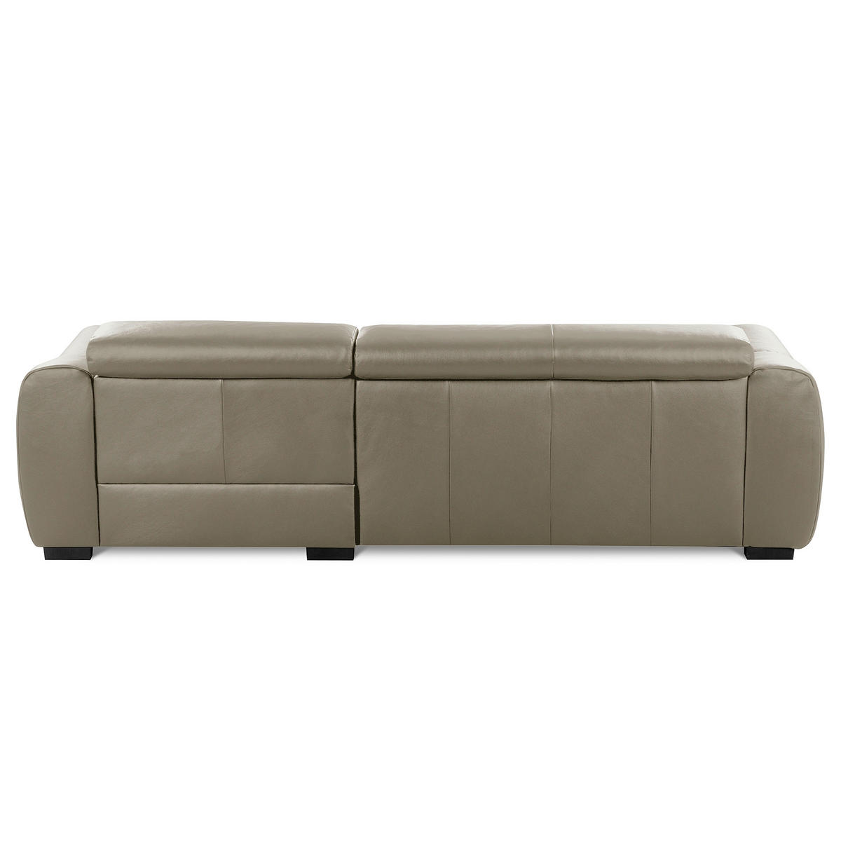 ECKSOFA  Echtleder Taupe  - Taupe/Schwarz, Design, Leder/Kunststoff (274/177cm) - Livetastic