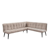 KLUPA KUTNA  bež  drvo, tekstil, drvni materijal      - bež/crna, Moderno, drvni materijal/drvo (260/201cm) - Livetastic