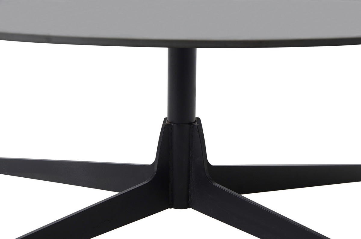 COUCHTISCH 120/40/80 cm oval Schwarz  - Schwarz, Design, Keramik/Metall (120/40/80cm) - Livetastic
