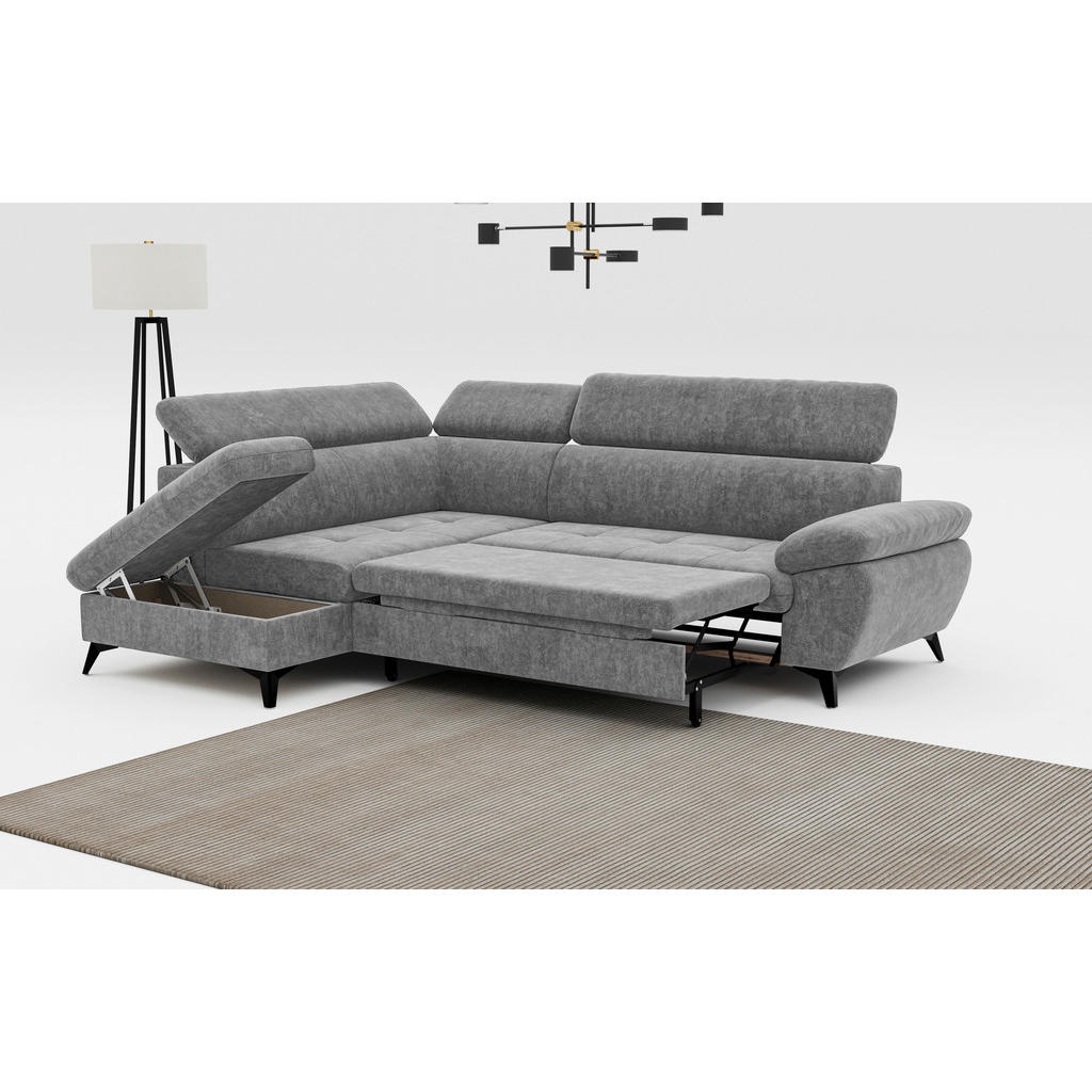 Thumbnail - Mid.you Ecksofa, Grau, Textil, 5-Sitzer, Ottomane links, L-Form, 265x207 cm, Stoffauswahl, Rücken echt, Wohnzimmer, Sofa...