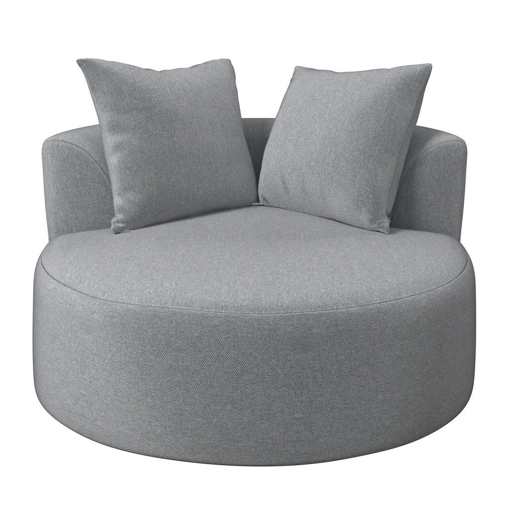 Thumbnail - Ambia Garden Loungebett, Grau, Textil, Füllung: Polyester, Rundform, 123x61x123 cm, UV-beständig, Loungemöbel, Outdoorso...