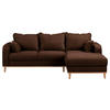 ECKSOFA Beata Braun Mikrofaser  - Wengefarben/Braun, Design, Holz/Textil (230/150cm) - Livetastic