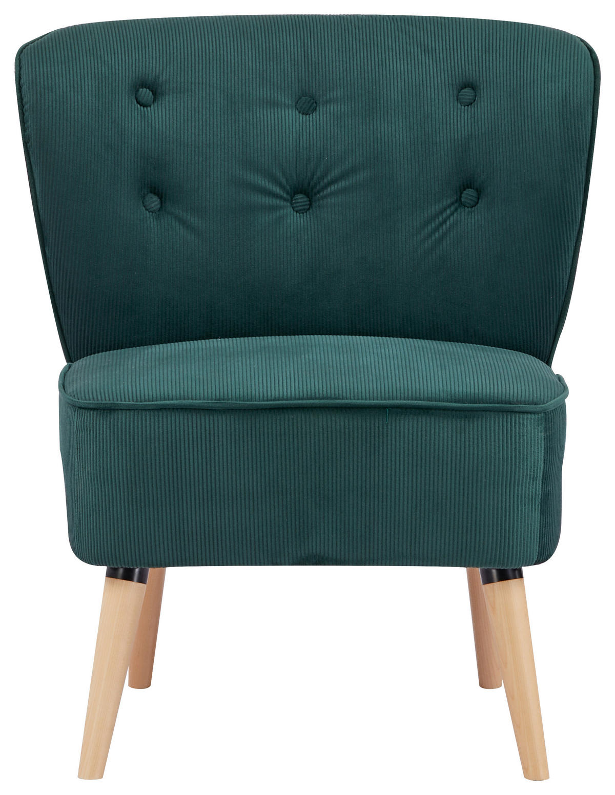 SESSEL Cord Grün    - Naturfarben/Grün, Design, Holz/Textil (75/82/80cm) - Livetastic