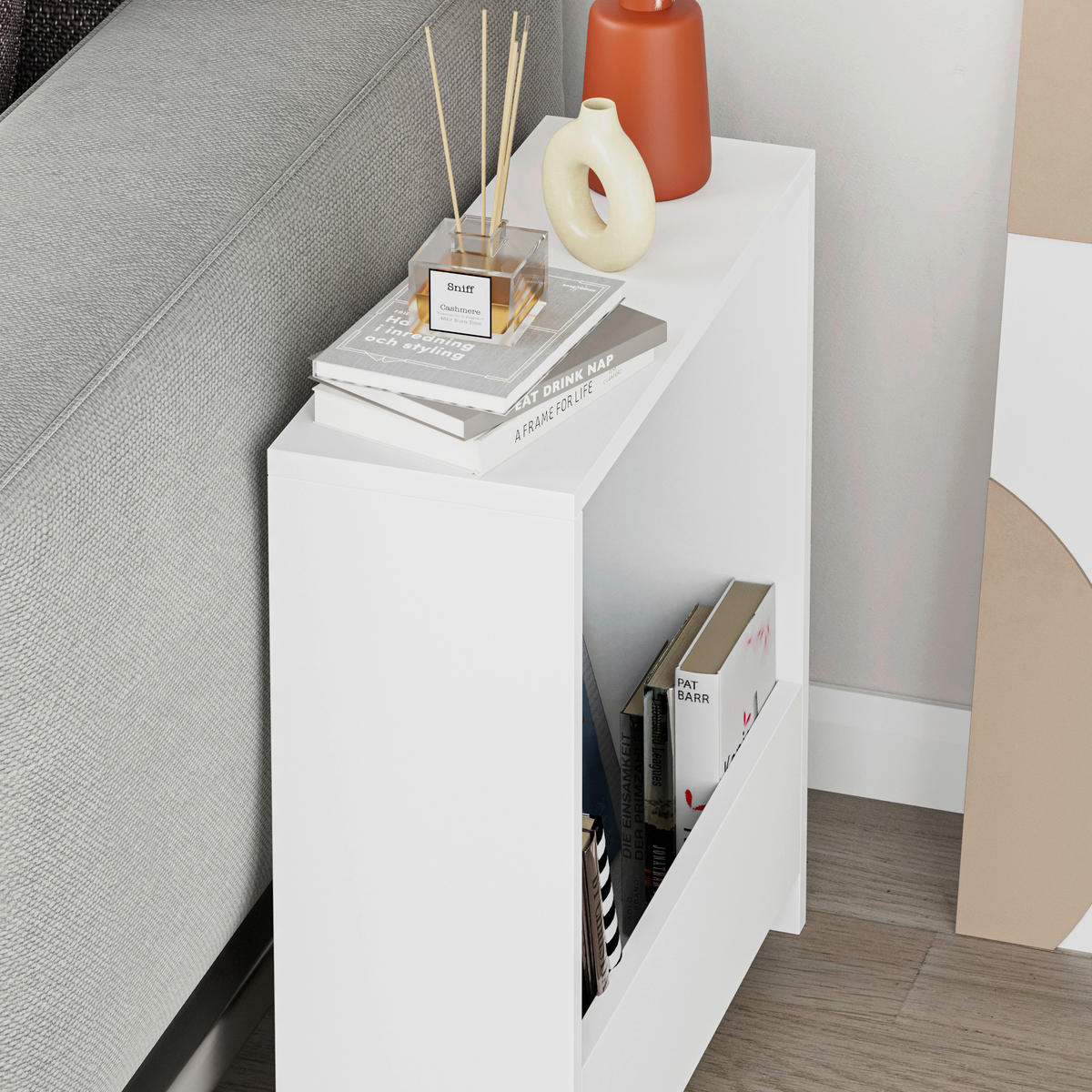 BEISTELLTISCH in Holzwerkstoff 55/20/60 cm  - Weiss, Design, Holzwerkstoff (55/20/60cm) - Livetastic