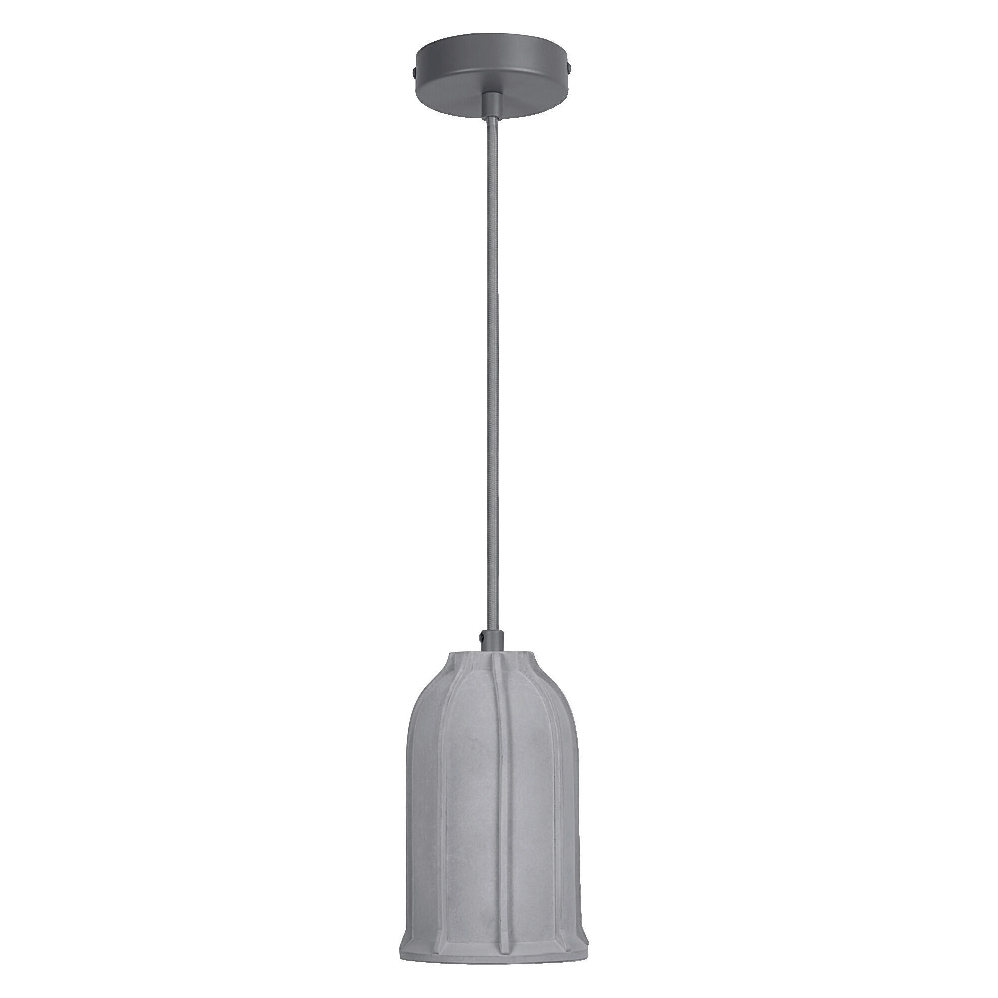 HÄNGELEUCHTE 11.5/123.5 cm  - Dunkelgrau, Basics, Stein/Metall (11.5/123.5cm) - Osram